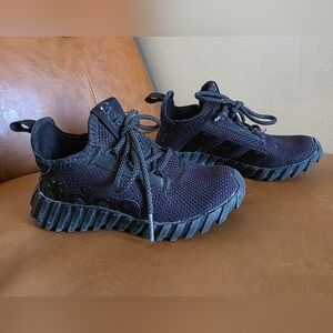Kids Adidas Black Athletic Sneakers